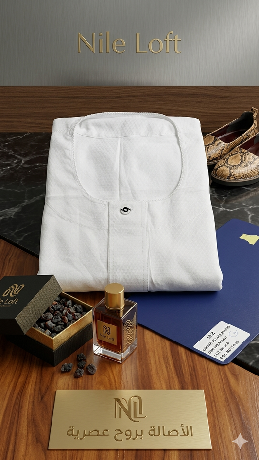 طقم قماش "نايل لوفت" الياباني الملكي - جلابية سودانية بأعلى معايير الجودة | Nile Loft