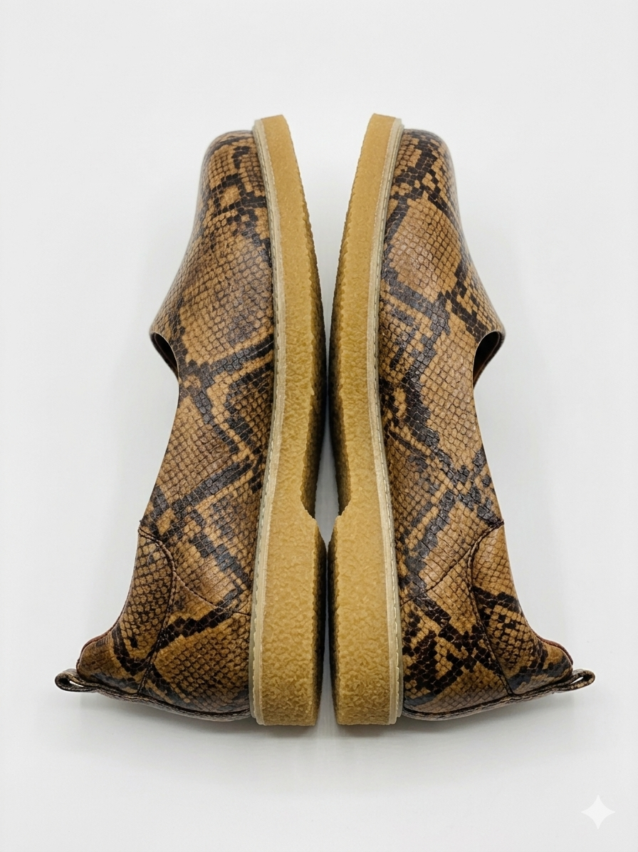 حذاء لوفر رجالي فاخر – مركوب سوداني بنقشة جلد الأصلة | Nile Loft