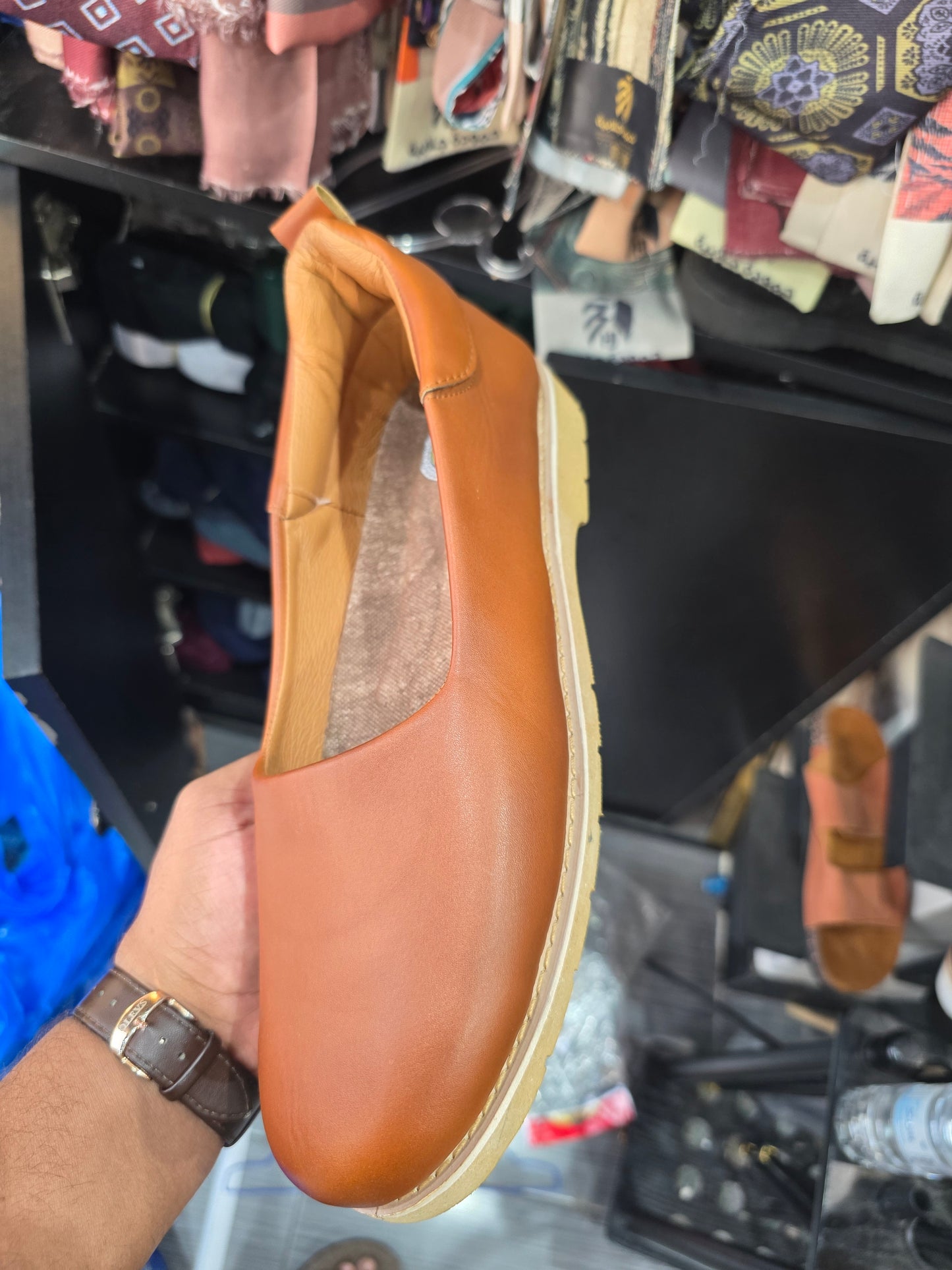 مركوب سوداني مطوّر – حذاء لوفر رجالي فاخر | بني – Nile Loft